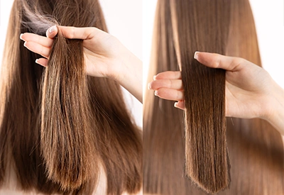 Keratin Smoothing Treatments before and after
